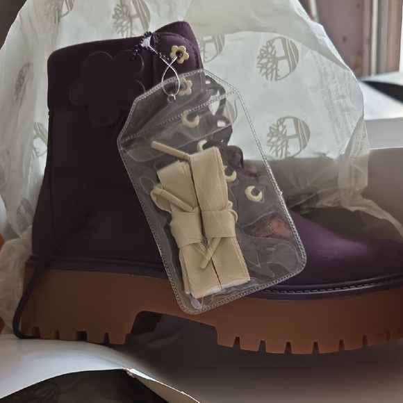 Timberland Purple Lace Up Boots Waterproof - Picture 4 of 4